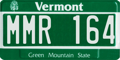 VT license plate MMR164