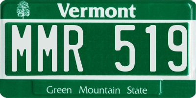 VT license plate MMR519