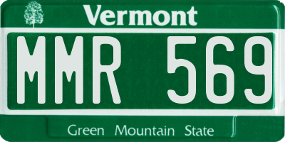 VT license plate MMR569