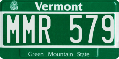 VT license plate MMR579