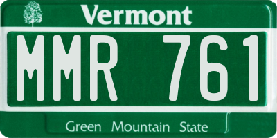 VT license plate MMR761