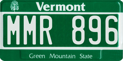 VT license plate MMR896