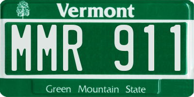 VT license plate MMR911