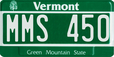 VT license plate MMS450