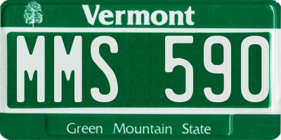 VT license plate MMS590