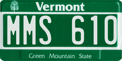 VT license plate MMS610