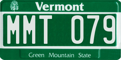 VT license plate MMT079