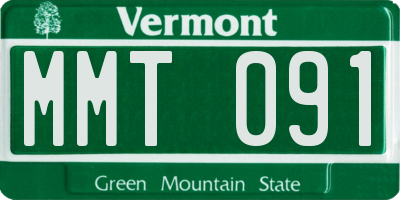 VT license plate MMT091
