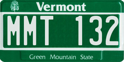 VT license plate MMT132