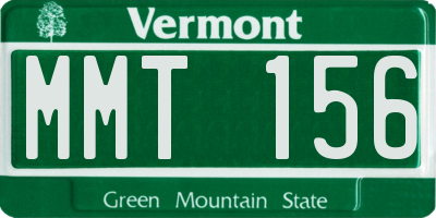 VT license plate MMT156
