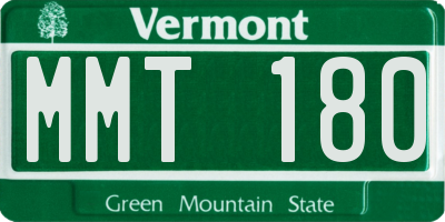 VT license plate MMT180
