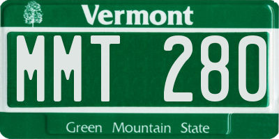 VT license plate MMT280