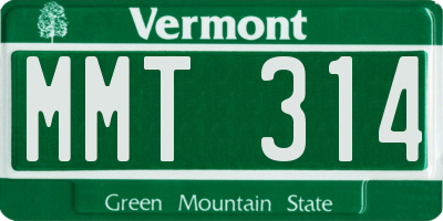VT license plate MMT314