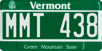 VT license plate MMT438