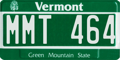 VT license plate MMT464