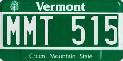 VT license plate MMT515