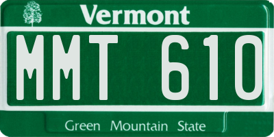 VT license plate MMT610