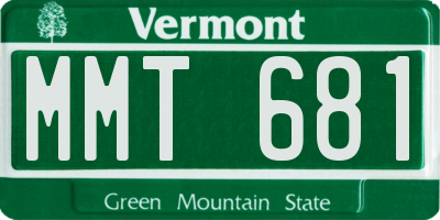 VT license plate MMT681