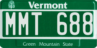 VT license plate MMT688
