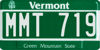 VT license plate MMT719