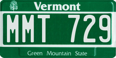 VT license plate MMT729