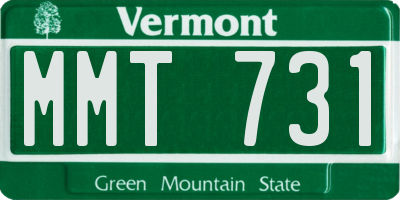 VT license plate MMT731