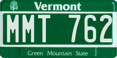 VT license plate MMT762