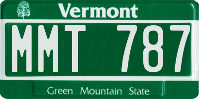 VT license plate MMT787