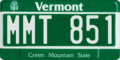 VT license plate MMT851