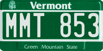 VT license plate MMT853