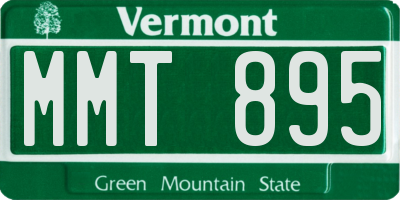 VT license plate MMT895