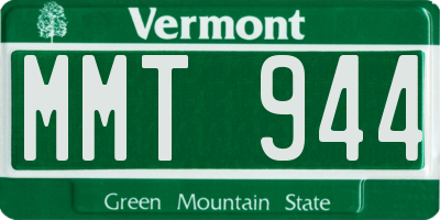 VT license plate MMT944