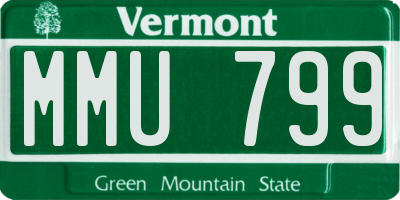 VT license plate MMU799