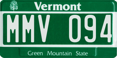VT license plate MMV094