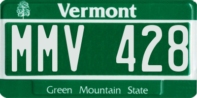 VT license plate MMV428