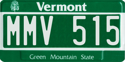 VT license plate MMV515