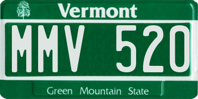 VT license plate MMV520