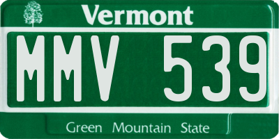 VT license plate MMV539
