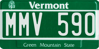 VT license plate MMV590