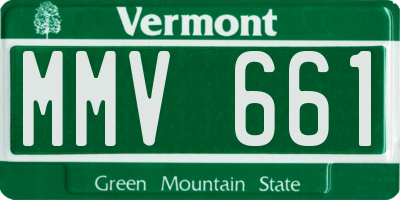 VT license plate MMV661