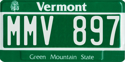 VT license plate MMV897