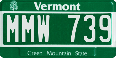 VT license plate MMW739