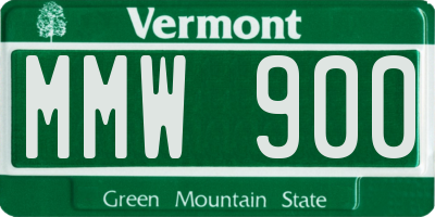 VT license plate MMW900