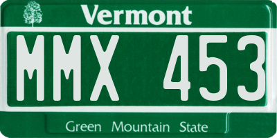 VT license plate MMX453