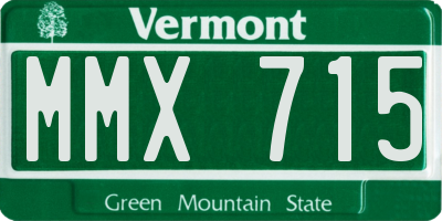 VT license plate MMX715