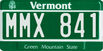 VT license plate MMX841