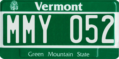 VT license plate MMY052
