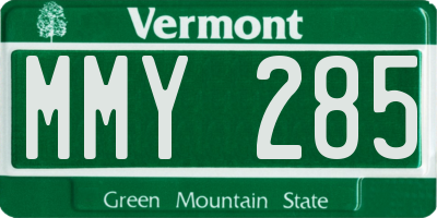 VT license plate MMY285