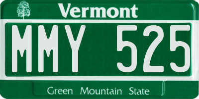 VT license plate MMY525