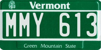 VT license plate MMY613